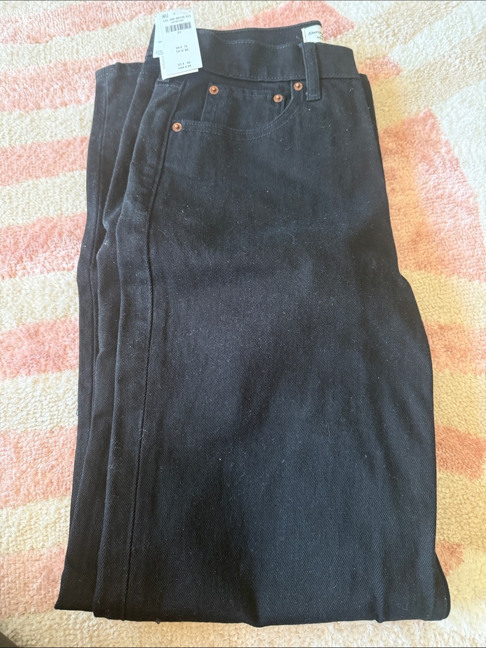 Black Straight-Leg Jeans